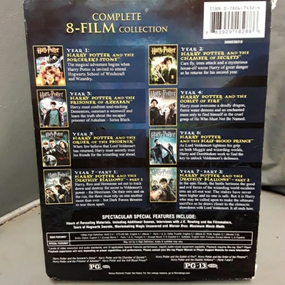 Harry Potter 8-film Blu Ray Set - Picture 2 of 3